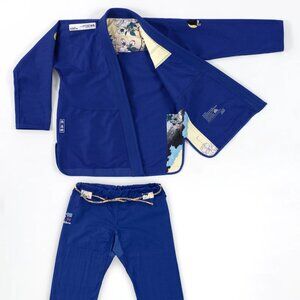 Kitsune Bloom Women's BJJ GI Lightweight Slim Royal Blue Size F3 Small